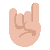 Microsoft(Windows) Sign Of The Horns: Medium-Light Skin Tone Emoji