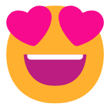 Microsoft(Windows) Smiling Face With Heart-Eyes Emoji