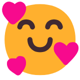 Microsoft(Windows) Smiling Face With Hearts Emoji