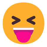 Microsoft(Windows) Squinting Face With Tongue Emoji