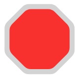 Microsoft(Windows) Stop Sign Emoji