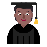 Microsoft(Windows) Student: Medium-Dark Skin Tone Emoji