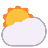 Microsoft(Windows) Sun Behind Cloud Emoji