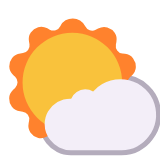 Microsoft(Windows) Sun Behind Small Cloud Emoji