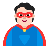 Microsoft(Windows) Superhero: Light Skin Tone Emoji