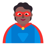 Microsoft(Windows) Superhero: Medium-Dark Skin Tone Emoji