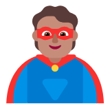 Microsoft(Windows) Superhero: Medium Skin Tone Emoji