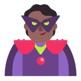 Microsoft(Windows) Supervillain: Medium-Dark Skin Tone Emoji