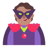 Microsoft(Windows) Supervillain: Medium Skin Tone Emoji