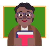 Microsoft(Windows) Teacher: Medium-Dark Skin Tone Emoji