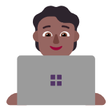 Microsoft(Windows) Technologist: Medium-Dark Skin Tone Emoji