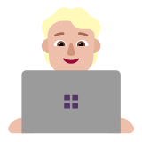 Microsoft(Windows) Technologist: Medium-Light Skin Tone Emoji