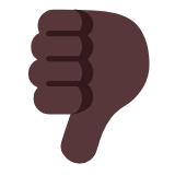 Microsoft(Windows) Thumbs Down: Dark Skin Tone Emoji