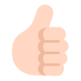 Microsoft(Windows) Thumbs Up: Light Skin Tone Emoji