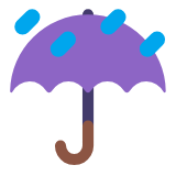 Microsoft(Windows) Umbrella With Rain Drops Emoji