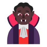 Microsoft(Windows) Vampire: Dark Skin Tone Emoji