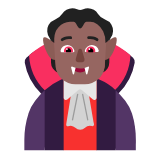 Microsoft(Windows) Vampire: Medium-Dark Skin Tone Emoji