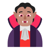 Microsoft(Windows) Vampire: Medium Skin Tone Emoji