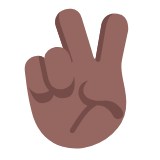 Microsoft(Windows) Victory Hand: Medium-Dark Skin Tone Emoji