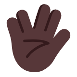 Microsoft(Windows) Vulcan Salute: Dark Skin Tone Emoji