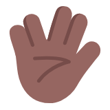 Microsoft(Windows) Vulcan Salute: Medium-Dark Skin Tone Emoji