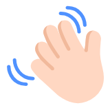 Microsoft(Windows) Waving Hand: Light Skin Tone Emoji