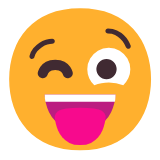 Microsoft(Windows) Winking Face With Tongue Emoji