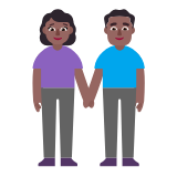 Microsoft(Windows) Woman And Man Holding Hands: Medium-Dark Skin Tone Emoji