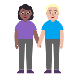 Microsoft(Windows) Woman And Man Holding Hands: Medium-Dark Skin Tone, Medium-Light Skin Tone Emoji