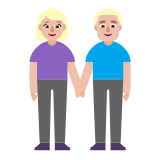 Microsoft(Windows) Woman And Man Holding Hands: Medium-Light Skin Tone Emoji