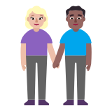 Microsoft(Windows) Woman And Man Holding Hands: Medium-Light Skin Tone, Medium-Dark Skin Tone Emoji