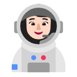 Microsoft(Windows) Woman Astronaut: Light Skin Tone Emoji