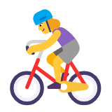 Microsoft(Windows) Woman Biking Emoji