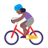 Microsoft(Windows) Woman Biking: Medium-Dark Skin Tone Emoji