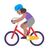 Microsoft(Windows) Woman Biking: Medium Skin Tone Emoji