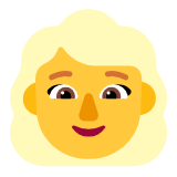 Microsoft(Windows) Woman: Blond Hair Emoji