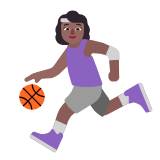 Microsoft(Windows) Woman Bouncing Ball: Medium-Dark Skin Tone Emoji