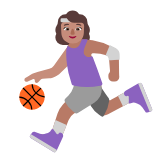 Microsoft(Windows) Woman Bouncing Ball: Medium Skin Tone Emoji