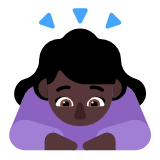 Microsoft(Windows) Woman Bowing: Dark Skin Tone Emoji