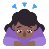 Microsoft(Windows) Woman Bowing: Medium-Dark Skin Tone Emoji