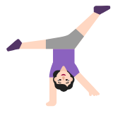 Microsoft(Windows) Woman Cartwheeling: Light Skin Tone Emoji