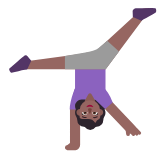 Microsoft(Windows) Woman Cartwheeling: Medium-Dark Skin Tone Emoji