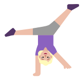 Microsoft(Windows) Woman Cartwheeling: Medium-Light Skin Tone Emoji