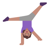 Microsoft(Windows) Woman Cartwheeling: Medium Skin Tone Emoji