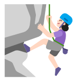 Microsoft(Windows) Woman Climbing: Light Skin Tone Emoji