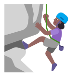 Microsoft(Windows) Woman Climbing: Medium-Dark Skin Tone Emoji