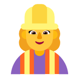 Microsoft(Windows) Woman Construction Worker Emoji