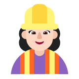 Microsoft(Windows) Woman Construction Worker: Light Skin Tone Emoji