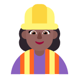 Microsoft(Windows) Woman Construction Worker: Medium-Dark Skin Tone Emoji