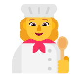 Microsoft(Windows) Woman Cook Emoji